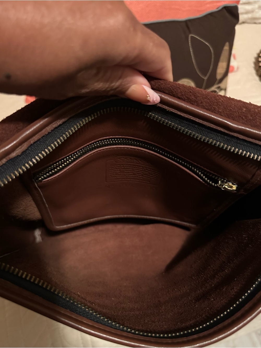 Coach Brown Leather Crossbody Shoulder Bag - Picture 5 of 5